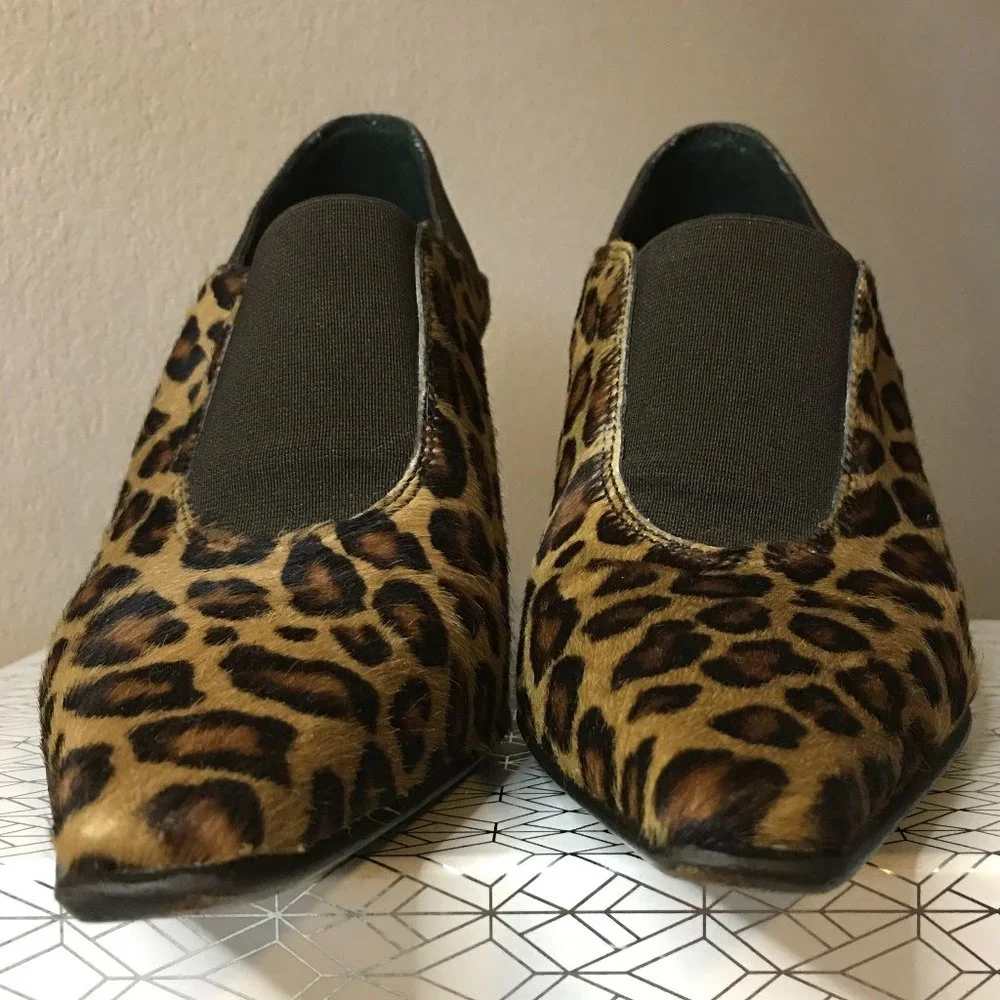 DONALD J PLINER Congo Hair Stiletto Chelsea Boots 🐆🐆 - Picture 4 of 16